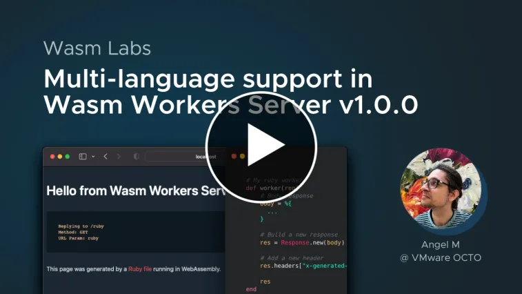 A thumbnail of the Multi-language support in Wasm Workers Server v1.0.0. This will link you to a youtube video of this article